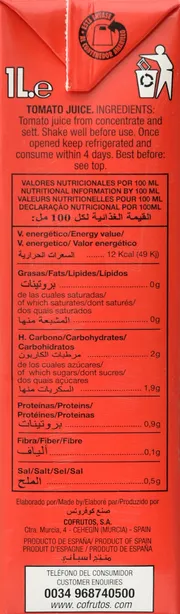 Jus de Tomate 100%