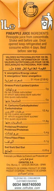 Jus d'Ananas 100%