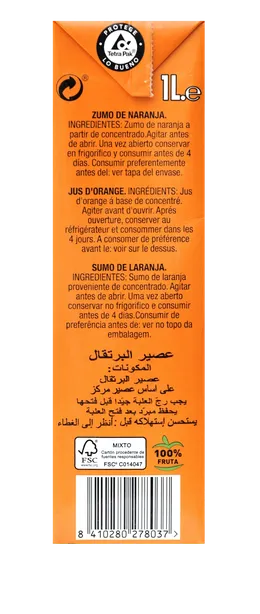 Jus d'Orange 100%