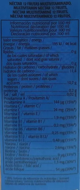 Nectar Multivitamines 12 fruits