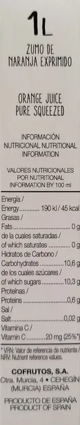 100% Squeezed Orange Juice