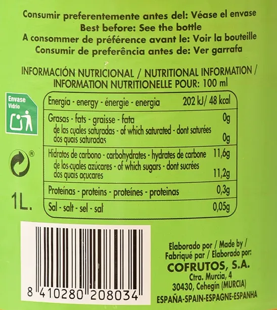 Orange Nectar 1L Bottle