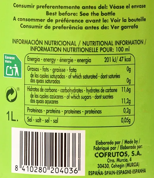 Néctar de Piña Botella 1L