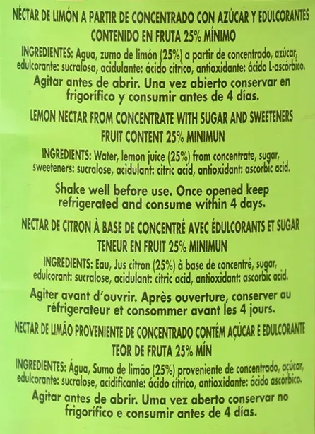 Nectar de Citron Bouteille 1L