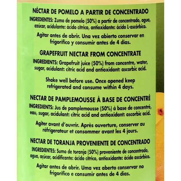 Nectar de Pamplemousse Bouteille 1L