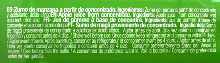 Jus de Pomme 100% Petite bouteille 200ML