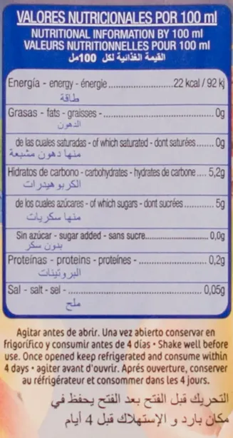 Bebida zumo Multifrutas
