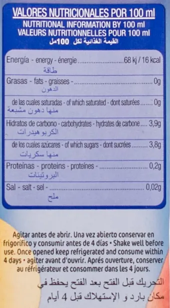 Bebida zumo de Mango