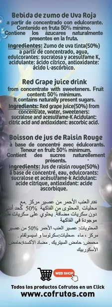 Boisson au jus de Raisin Rouge