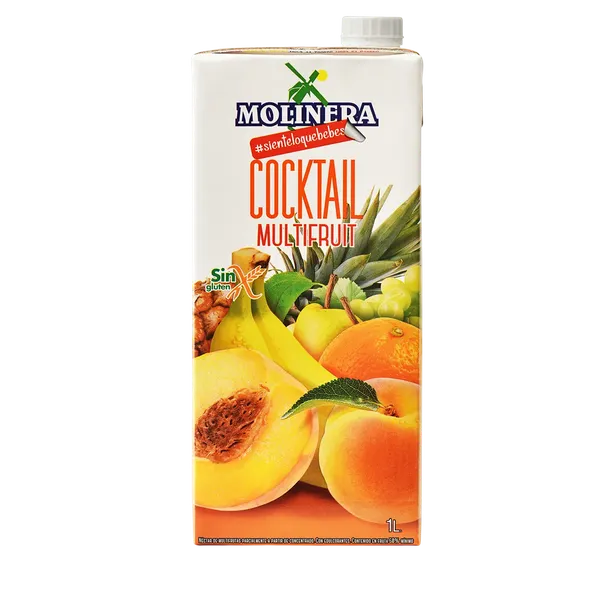 Bebida de zumo Cócktail de frutas sin azúcares añadidos