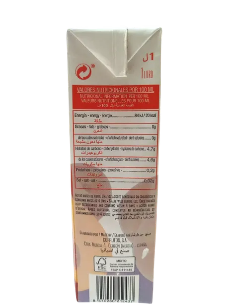 No Added Sugar Peach Juice Drink
