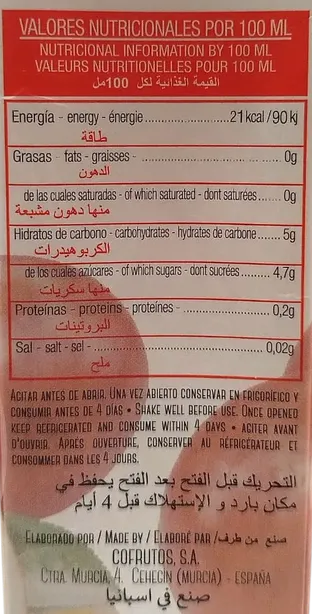 Bebida de zumo de Manzana sin azúcares añadidos