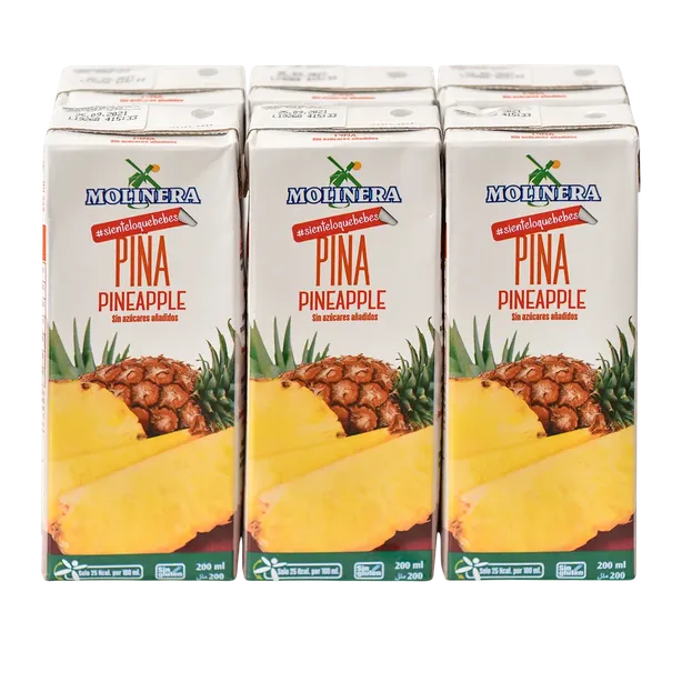 Bebida de zumo de Piña sin azúcares añadidos